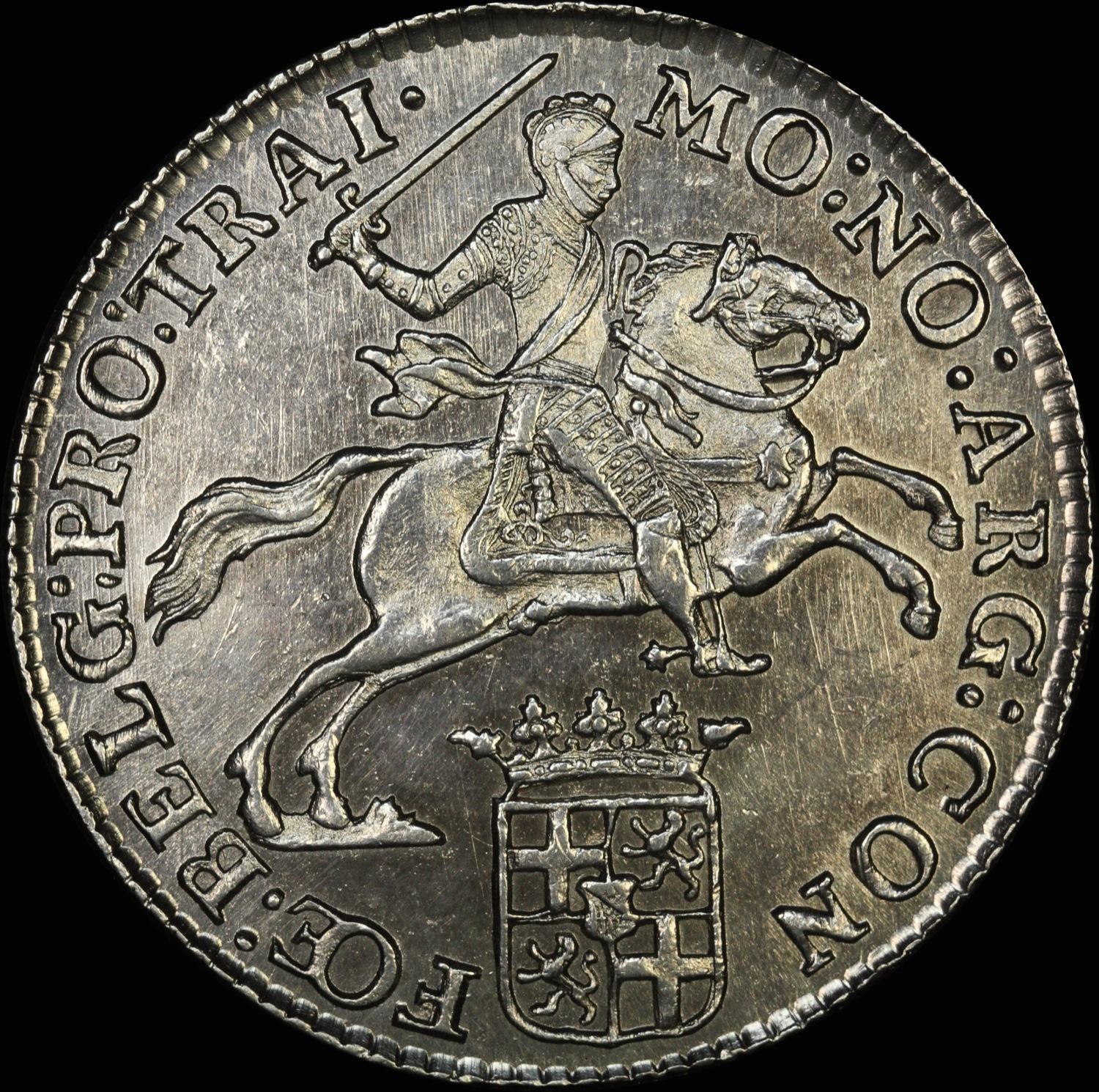 Netherlands (Utrecht) 1792 Silver 1/2 Rider Delm# 1055 about Unc product image