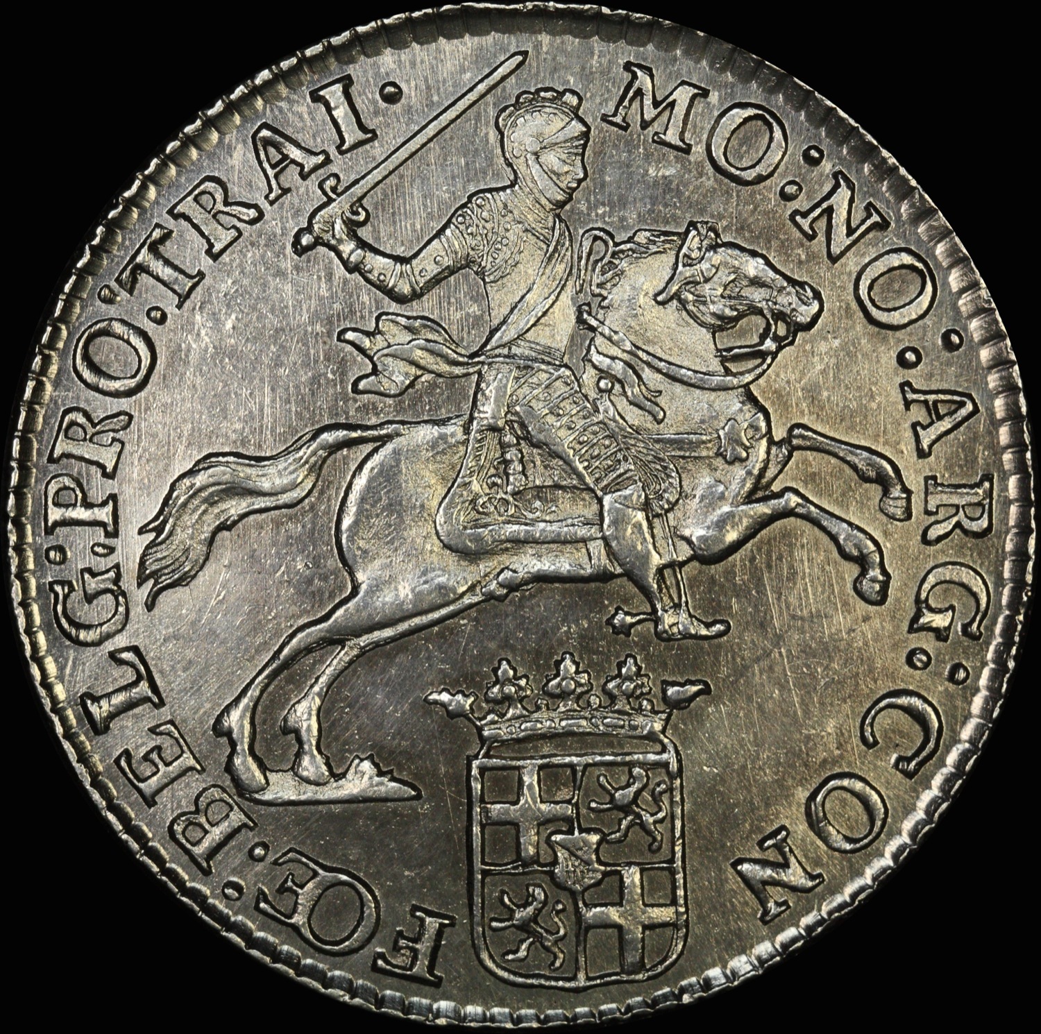 Netherlands (Utrecht) 1792 Silver 1/2 Rider Delm# 1055 about Unc product image
