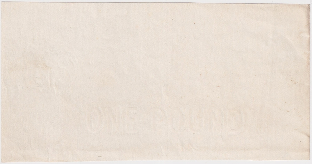 1933 One Pound Form Unissued Edward VIII Watermark good EF product image