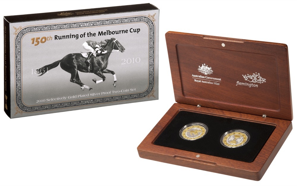 2010 Fifty Cent Proof Coin Set 150th Anniversary of the Melbourne Cup product image