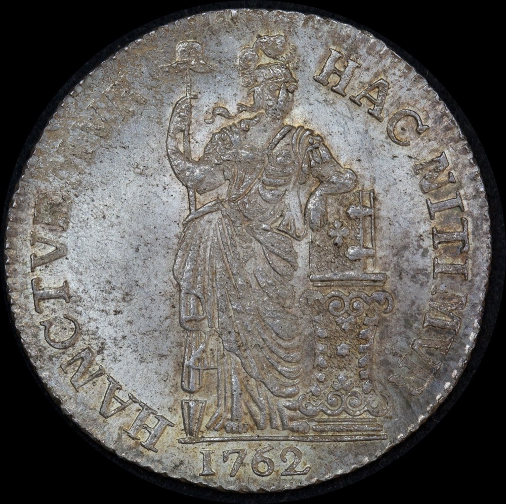 Netherlands (West Friesland) 1762 Silver Guilder Choice Uncirculated product image