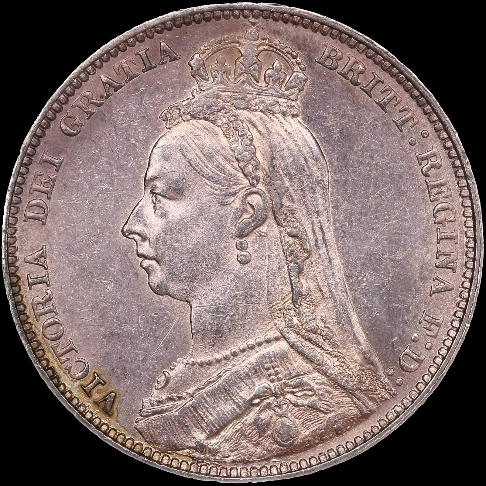 1891 Silver Shilling S#3927 about Unc product image