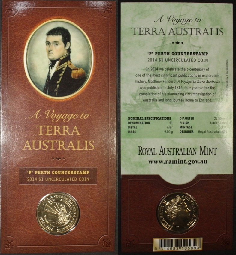 2014 One Dollar Unc Coin Terra Australis Perth ANDA Show Special product image