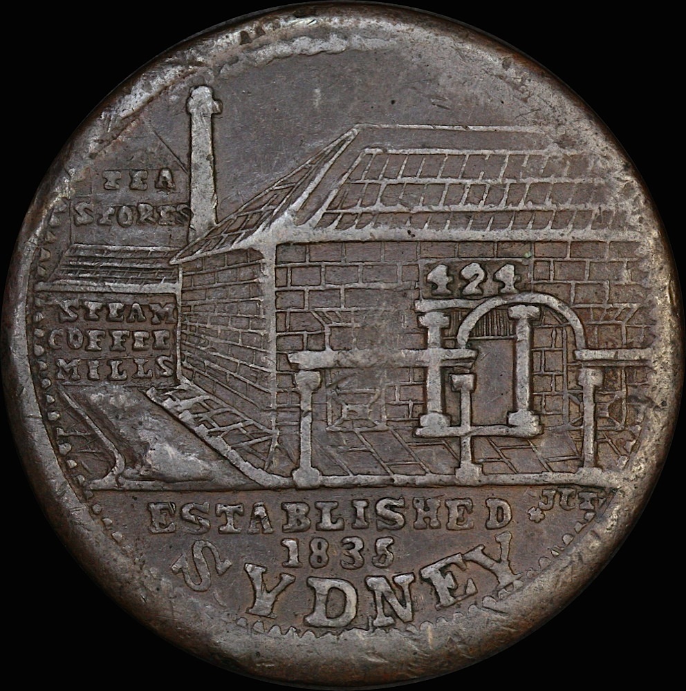 1853 Peek & Campbell Copper Penny Token Very Fine product image