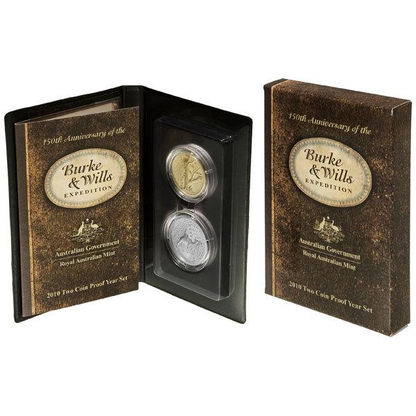 Australia 2010 Two Coin Proof Set Burke and Wills product image