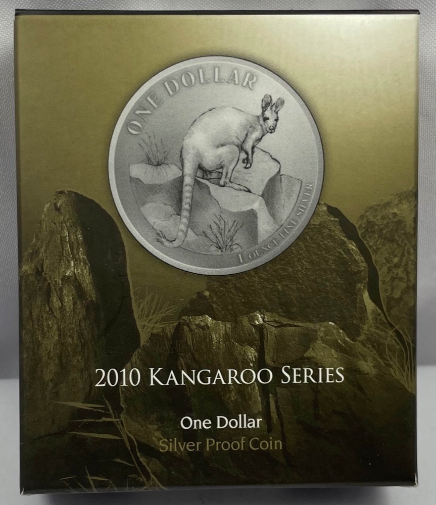 2010 One Dollar Silver Kangaroo Proof Rock Wallaby product image