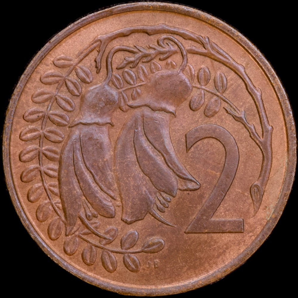 New Zealand / Bahamas 1967 2 Cent Mule KM#33 about Unc product image