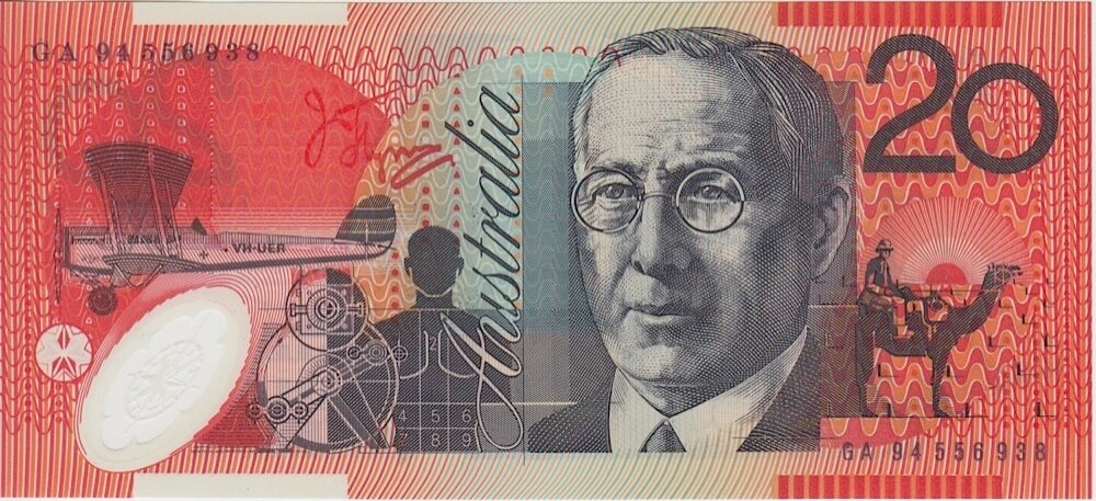1994 $20 Note Fraser/Evans General Prefix R416a Uncirculated product image