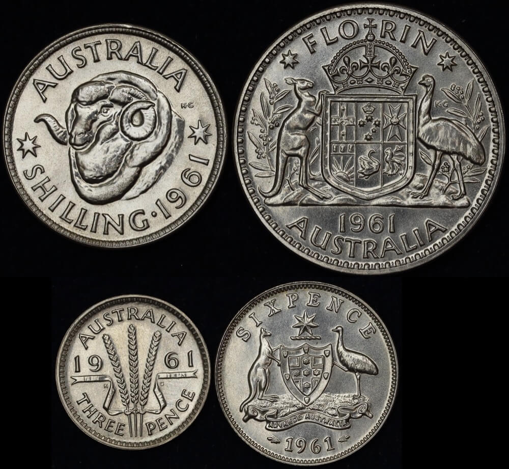 1961 Melbourne 4-Coin Proof Set product image