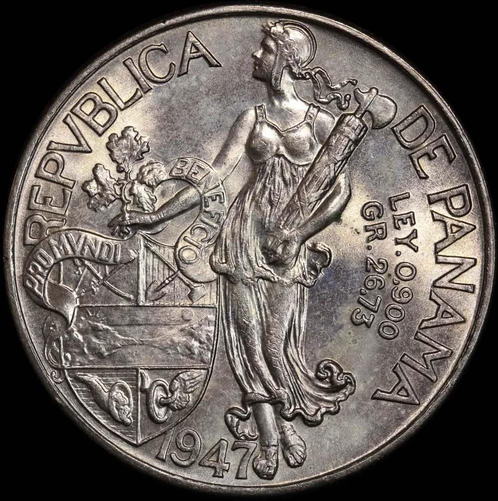 Panama 1947 Silver Balboa KM#13 Uncirculated product image