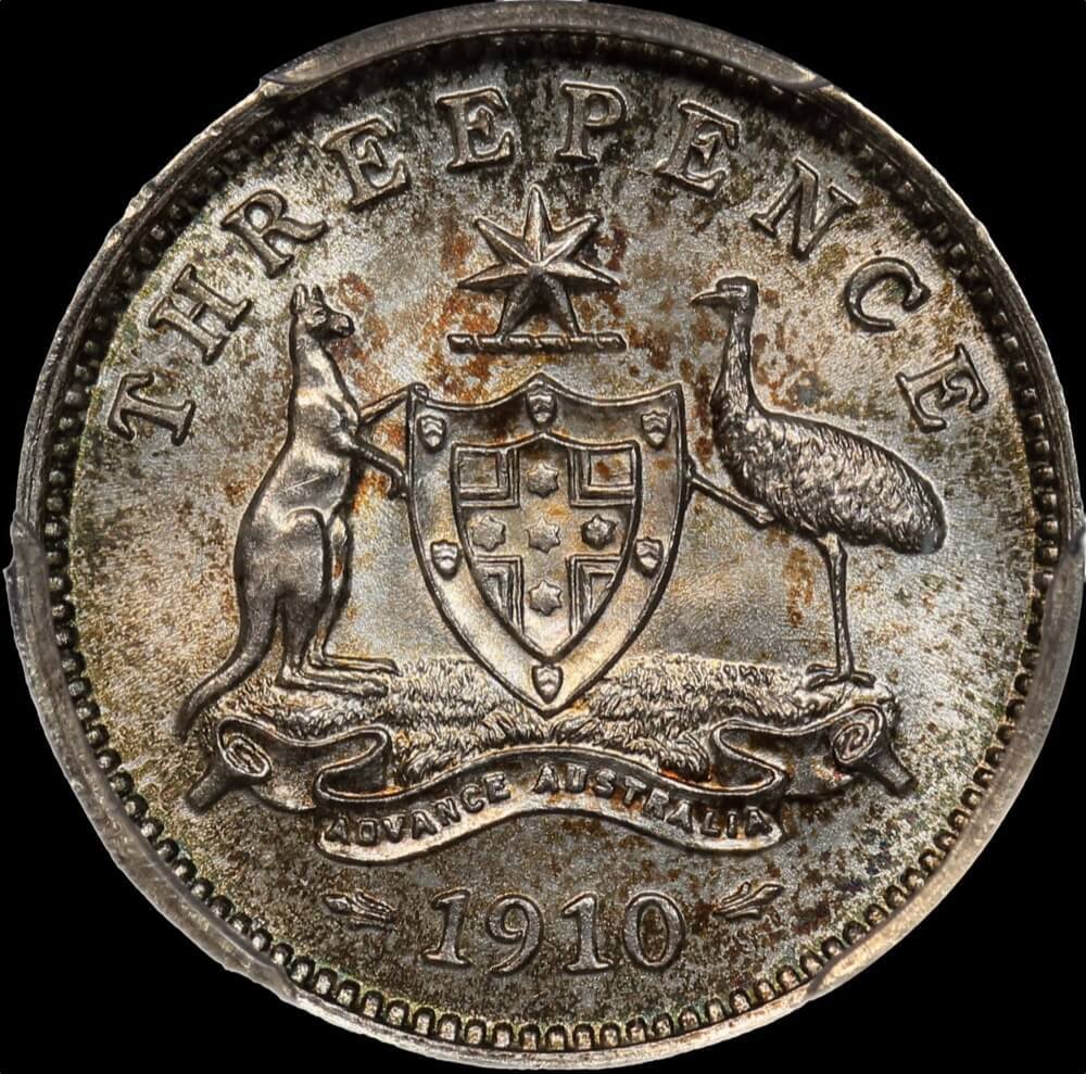 1910 Threepence Gem Unc (PCGS MS66) product image