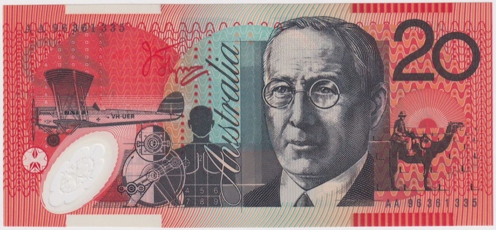 1996 $20 Note AA96 First Prefix Fraser/Evans  R416cF Uncirculated product image