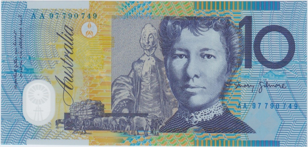 1997 $10 Note AA97 First Prefix Macfarlane/Evans R318bF Uncirculated product image
