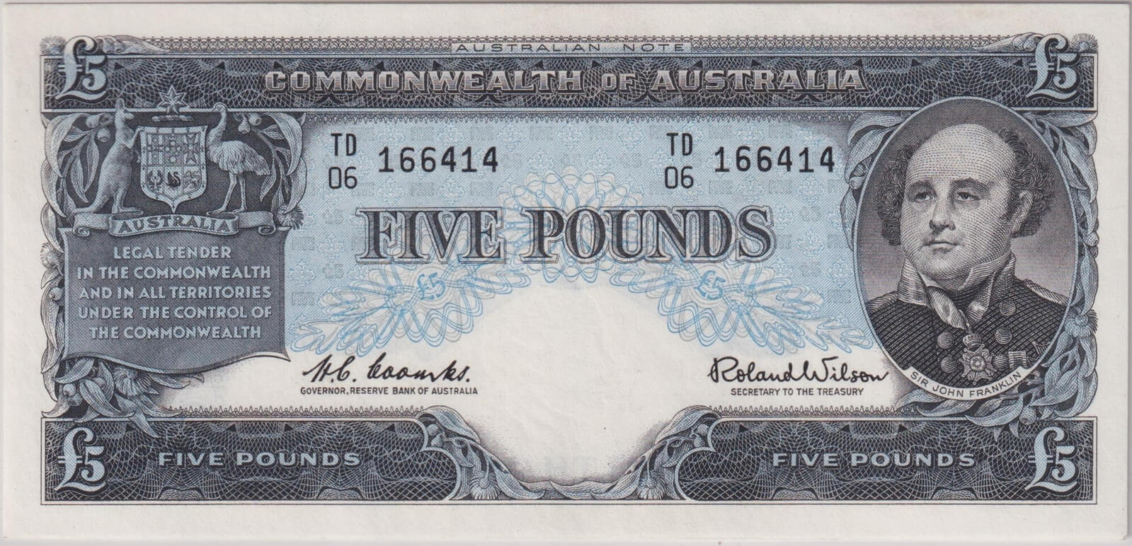 1960 Five Pound Coombs/Wilson R50 PCGS AU55 product image