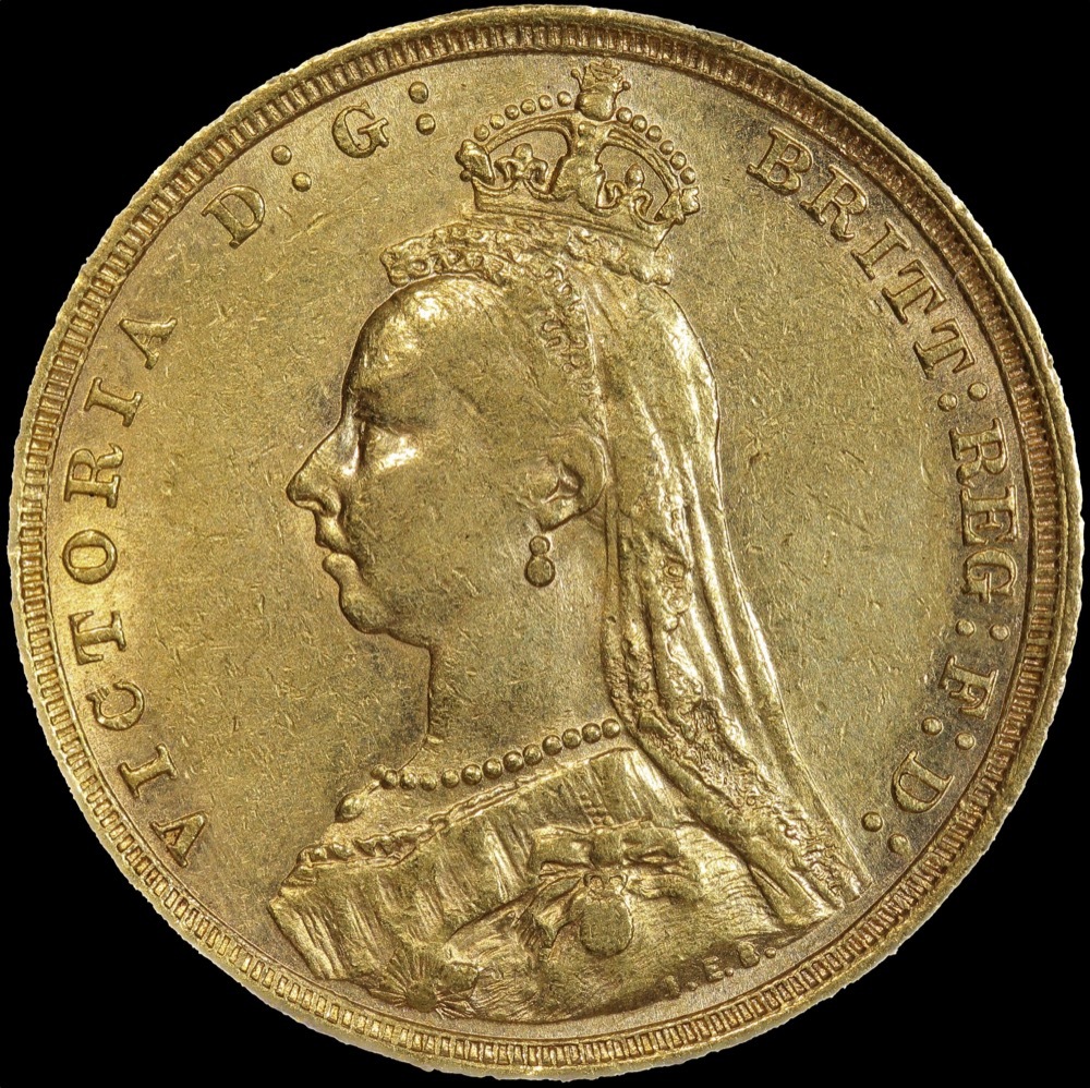 1893 Sydney Jubilee Head Sovereign Extremely Fine product image