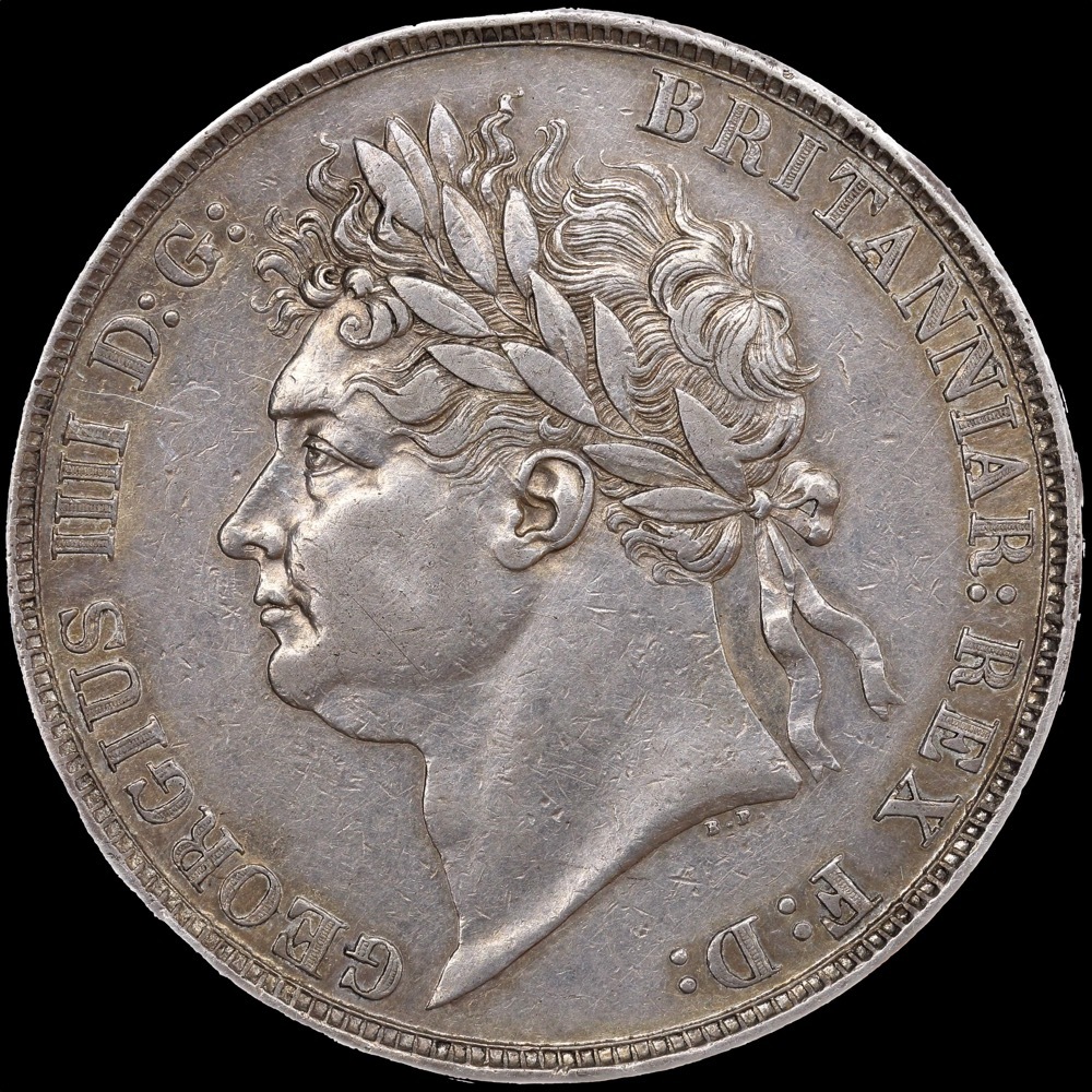 1821 Silver Crown George IV S#3805 good VF product image