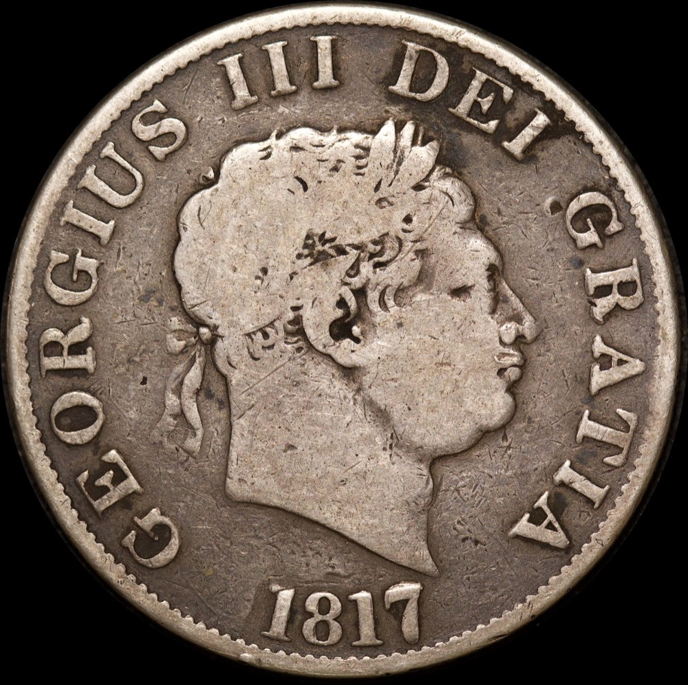 1817 Silver Half Crown George III S#3789 Fine product image