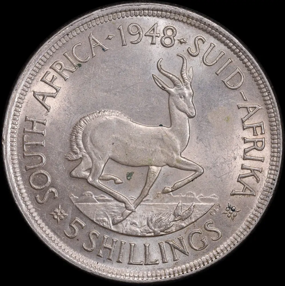 South Africa 1948 Silver 5 Shillings KM#40.1 Uncirculated product image