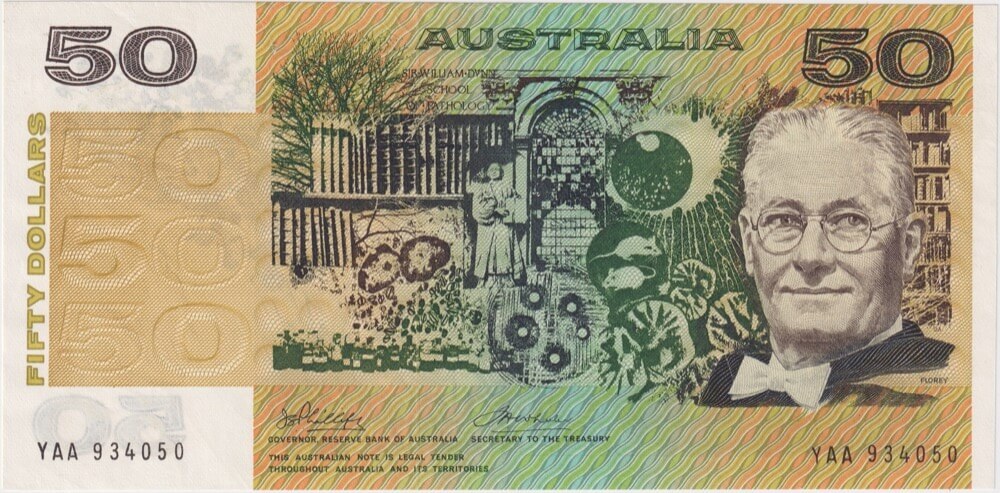 1974 $50 Note YAA First Prefix Phillips/Wheeler R505F Extremely Fine product image