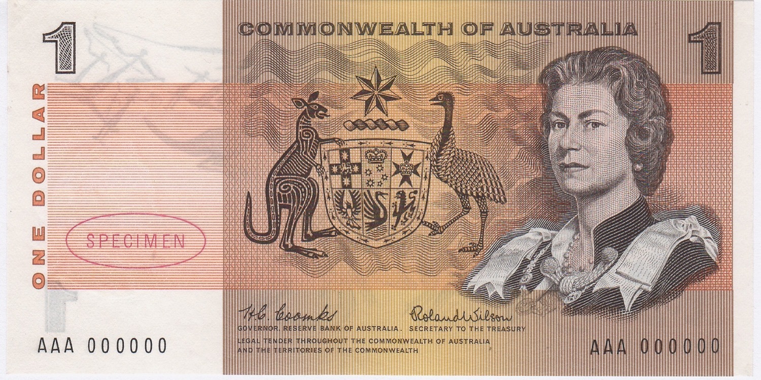 1966 $1 Specimen Note Type 1 Coombs/Wilson Uncirculated product image
