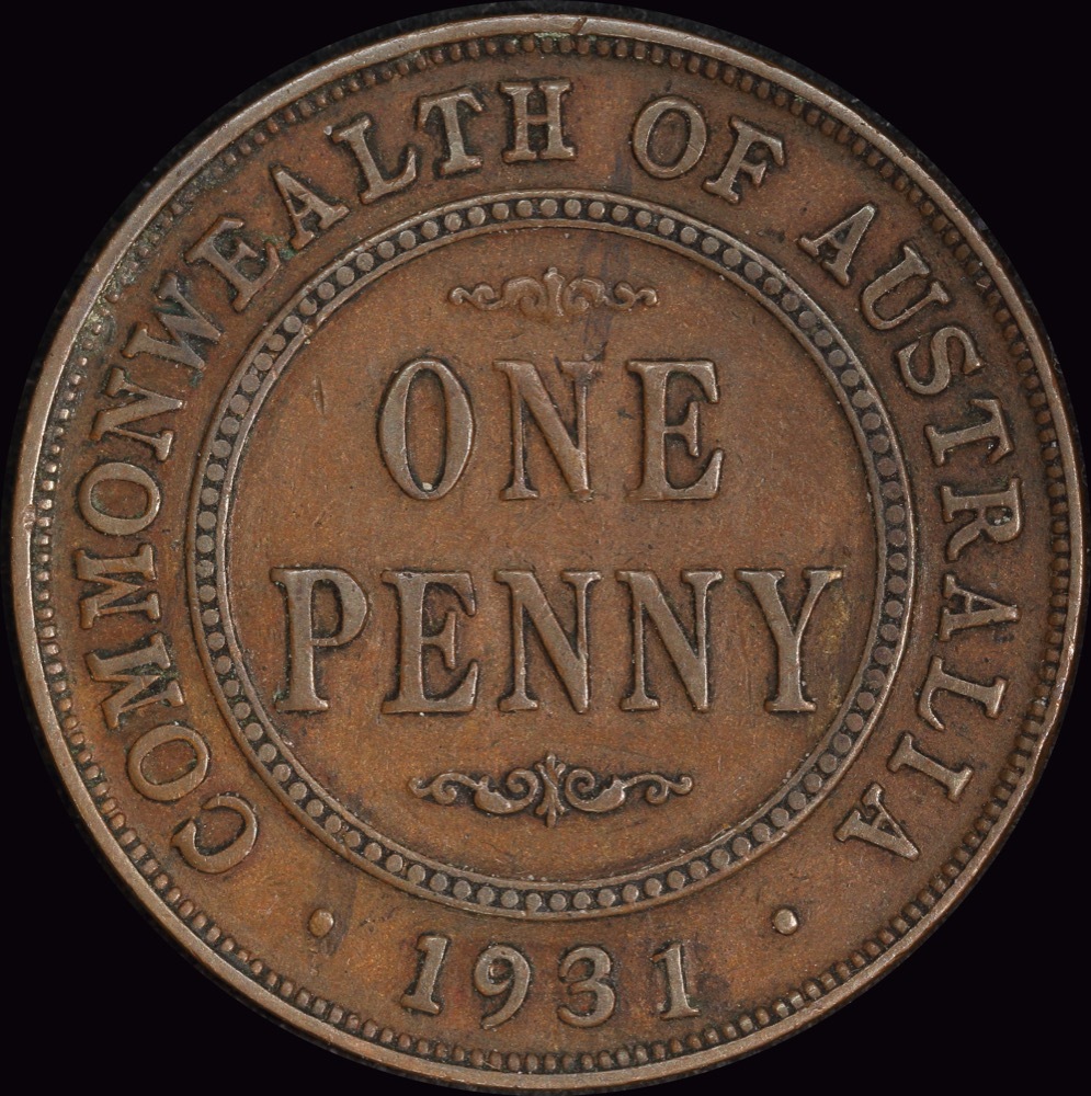 1931 Penny Indian Obverse Dropped 1 Reverse good Fine product image
