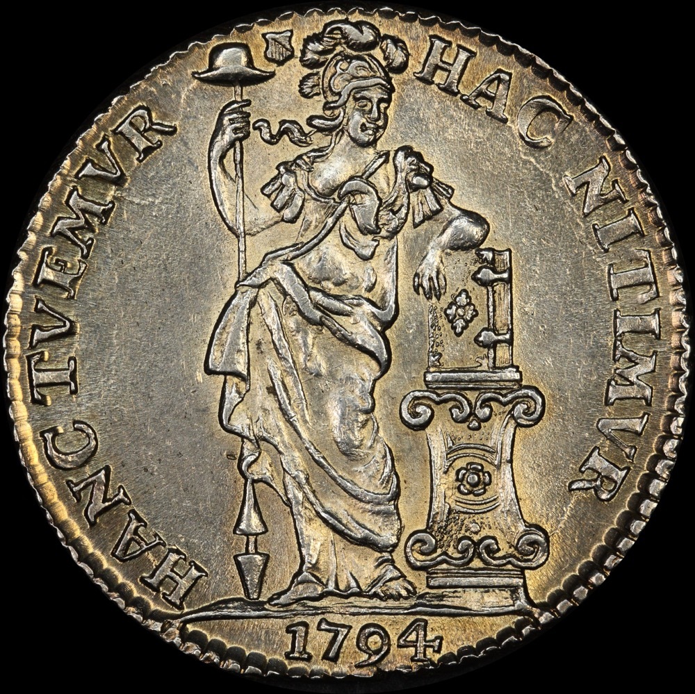 Netherlands (Utrecht) Silver Guilder 1794 Delm# 1182 Uncirculated product image