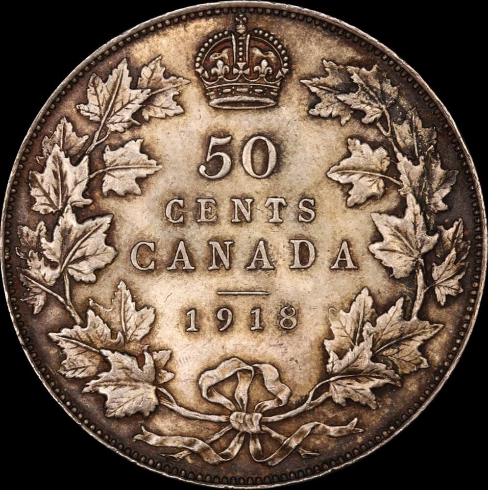 Canada 1918 Silver 50 Cents KM# 24 PCGS MS63 product image