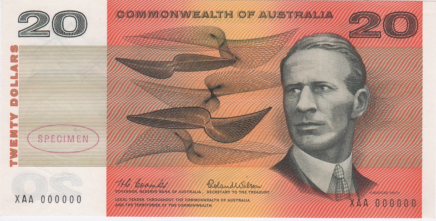 1966 $20 Specimen Note Type 1 Coombs/Wilson Uncirculated product image