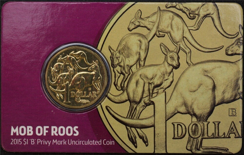 2015 1 Dollar Uncirculated In Card Brisbane Privy Mark product image