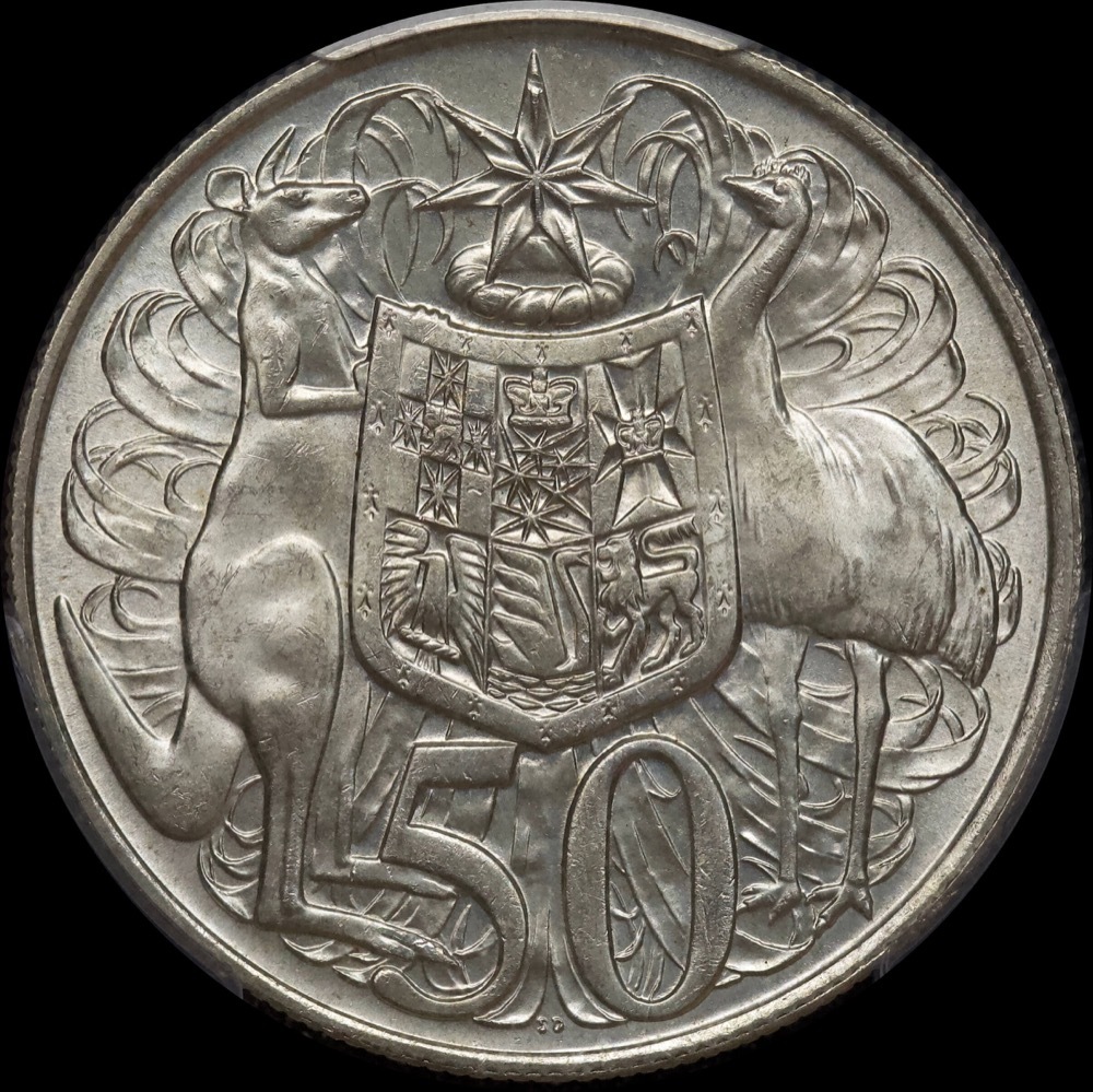 Australia 1966 Fifty Cent Silver Round Choice Unc (PCGS MS 64) product image