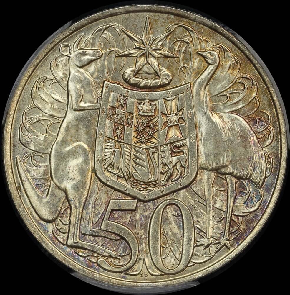 Australia 1966 Fifty Cent Silver Round Unc (PCGS MS 62) product image