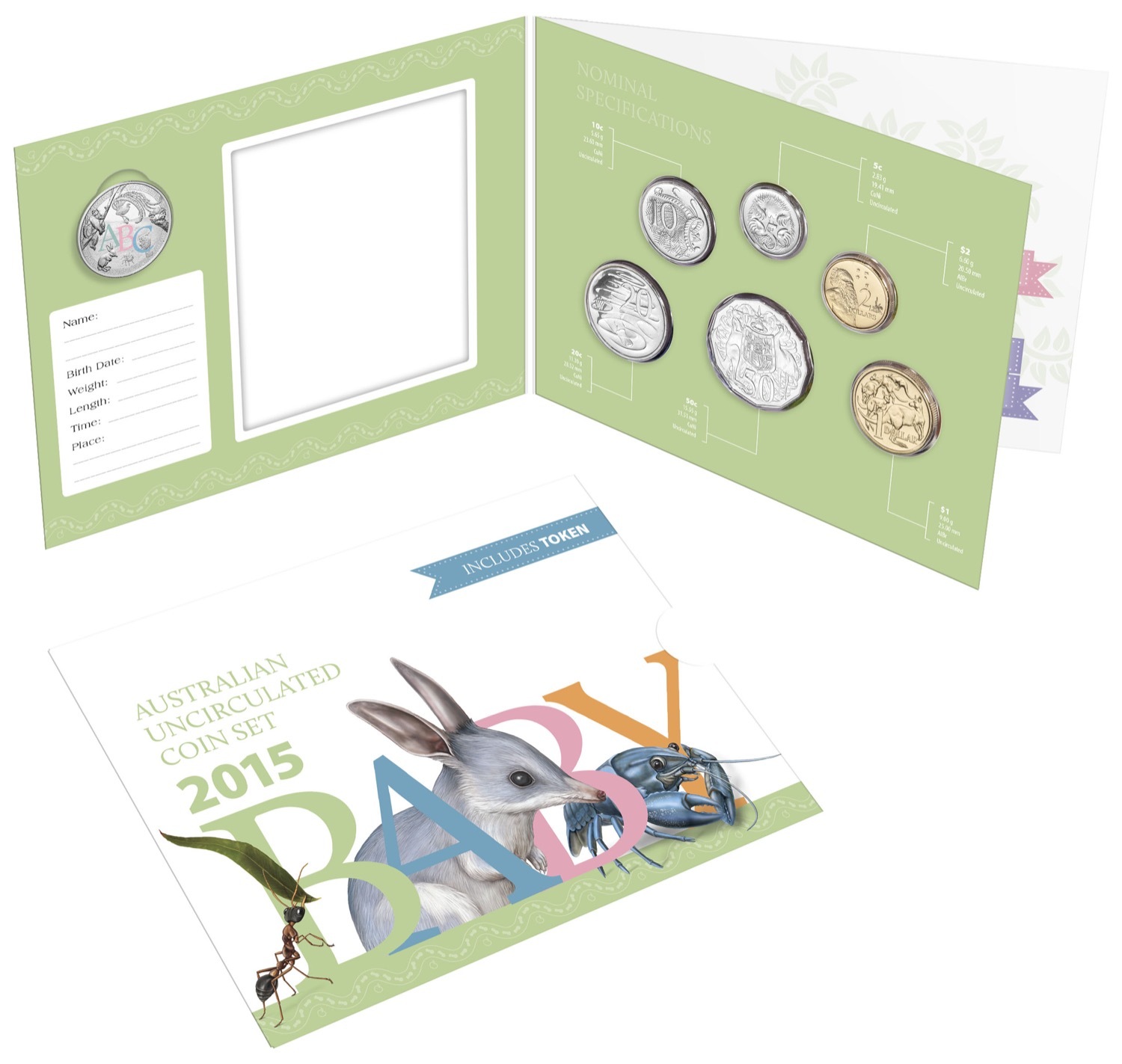 Australia 2015 Baby Uncirculated Mint Coin Set Alphabet theme product image