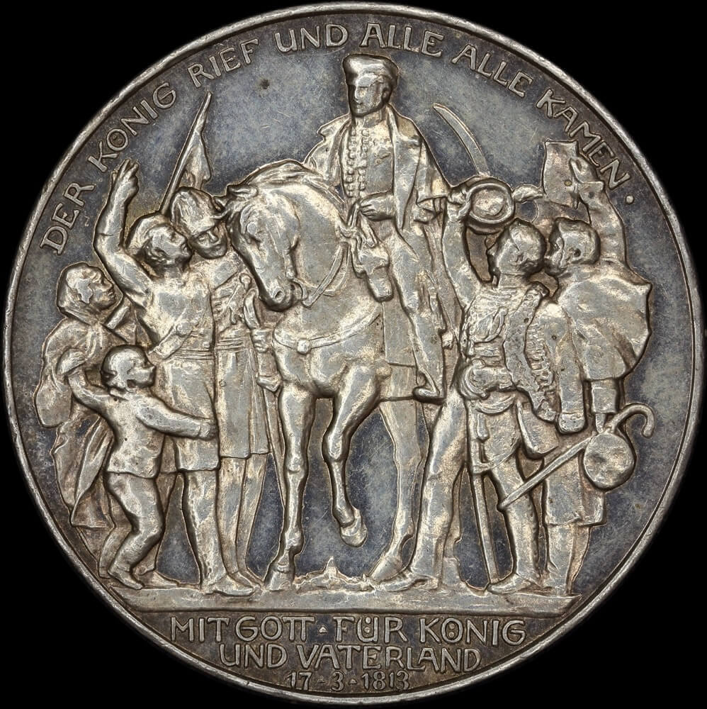 Germany (Prussia) 1913-A Silver 3 Marks Napoleon commemorative KM#535 Uncirculated product image