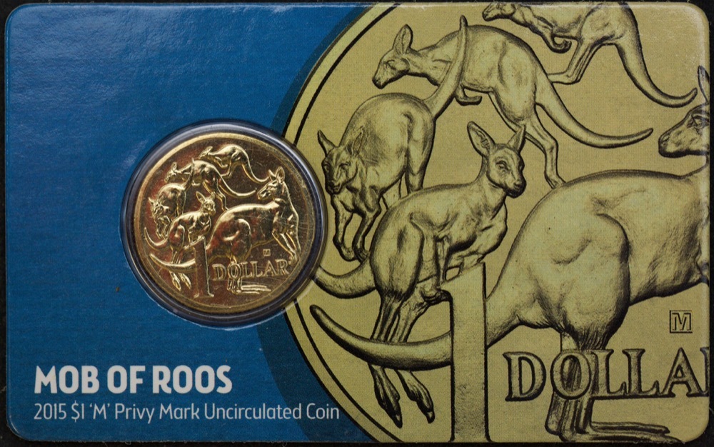 2015 1 Dollar Uncirculated In Card Melbourne Privy Mark product image