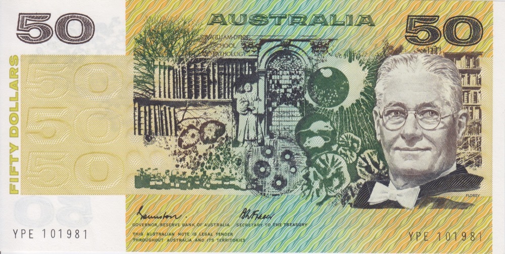 1985 $50 Note Gothic Serials Johnston/Fraser R509A Uncirculated product image