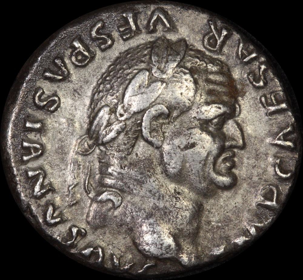 Ancient Rome (Imperial) 69 AD Vespasian Silver Denarius Winged Caduceus RIC# 703 Very Fine product image