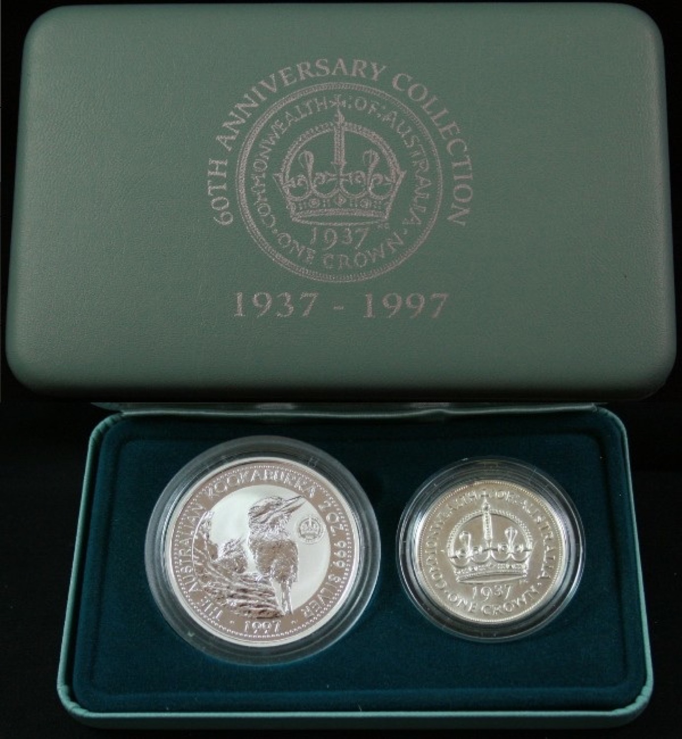 1997 Silver Two Ounce Proof Privy Mark 1937 Crown