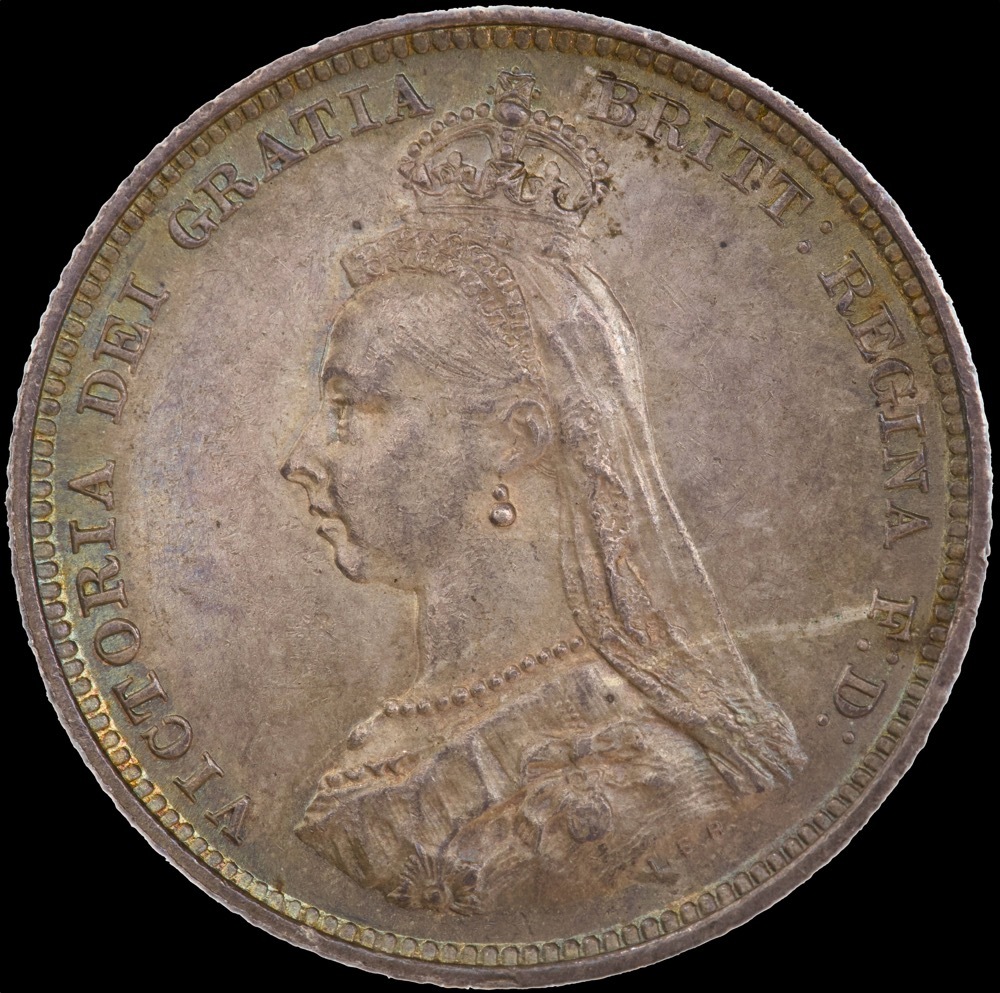 1887 Silver Shilling Victoria S#3926 Uncirculated product image
