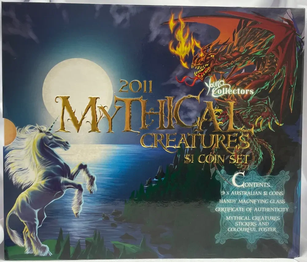 2011 1 Dollar Coin Set Young Collectors Mythical Creatures product image