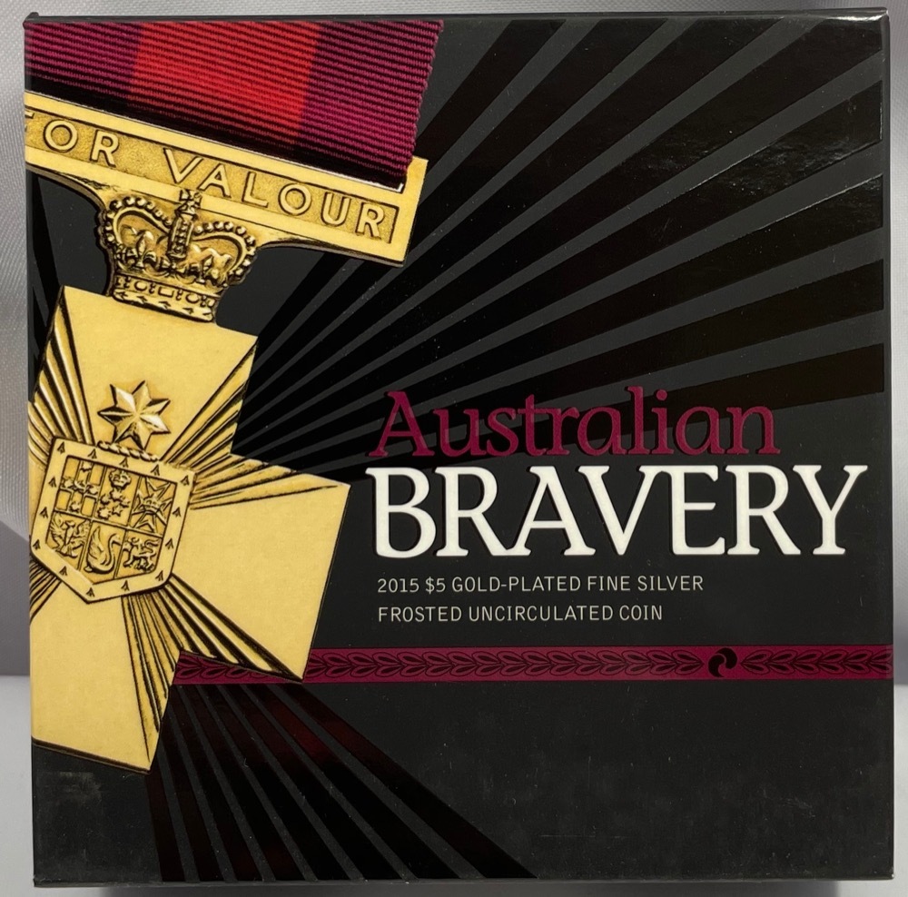 2015 Five Dollar Gold Plated Silver Specimen Bravery product image
