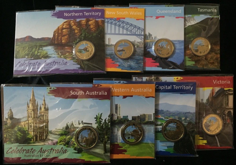 2009 One Dollar Unc 8 Coin Set Celebrate Australia product image