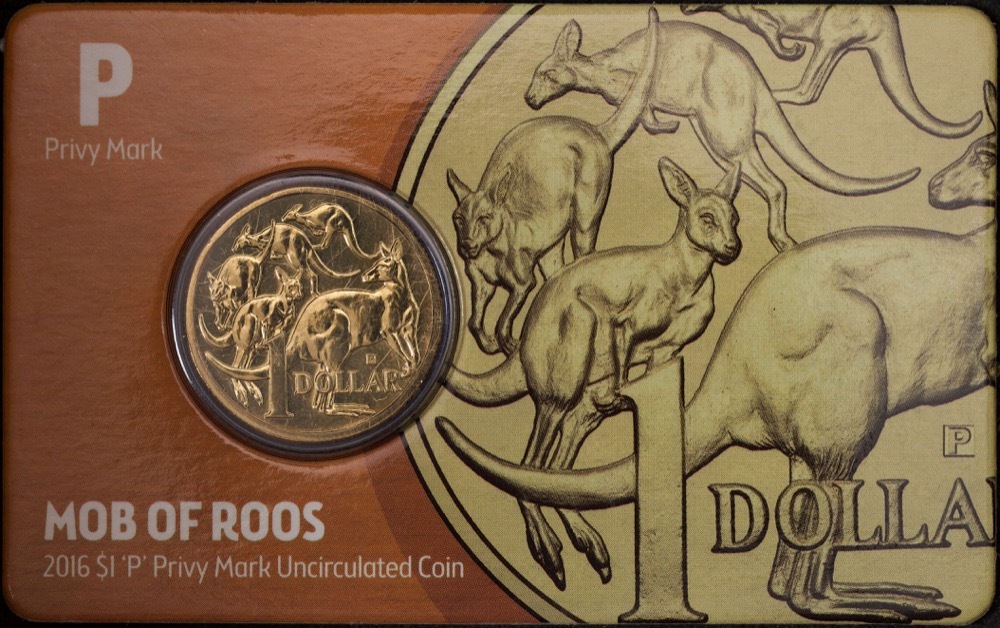 One Dollar Uncirculated Coin In Card 2016 Perth Money Expo Privy Mark product image