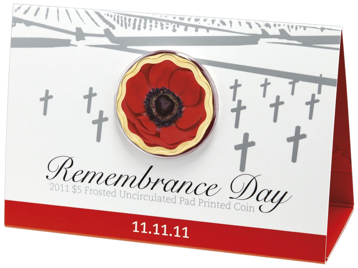 Australia 2011 Five Dollar Unc Remembrance Day Red Poppy product image