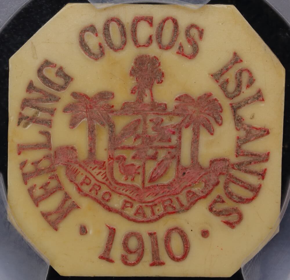 Keeling-Cocos Islands 1913 Ivorine 50 Cents KM#Tn4 PCGS AU50 product image