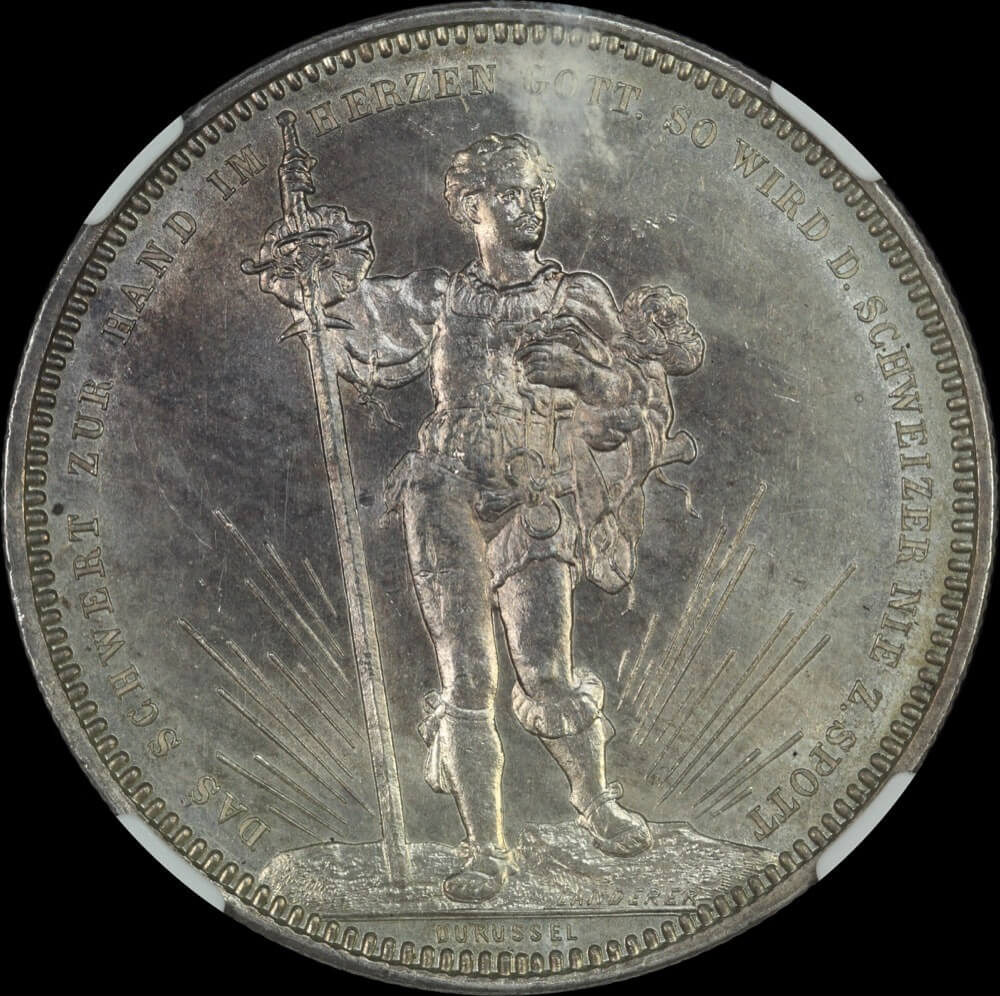 Switzerland 1879 Silver 5 Francs X# S14 NGC MS64 product image