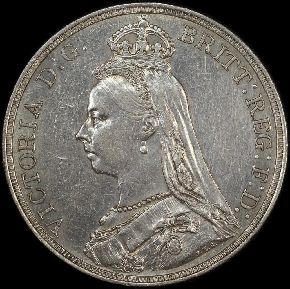 1887 Silver Crown Victoria S#3921 good EF product image