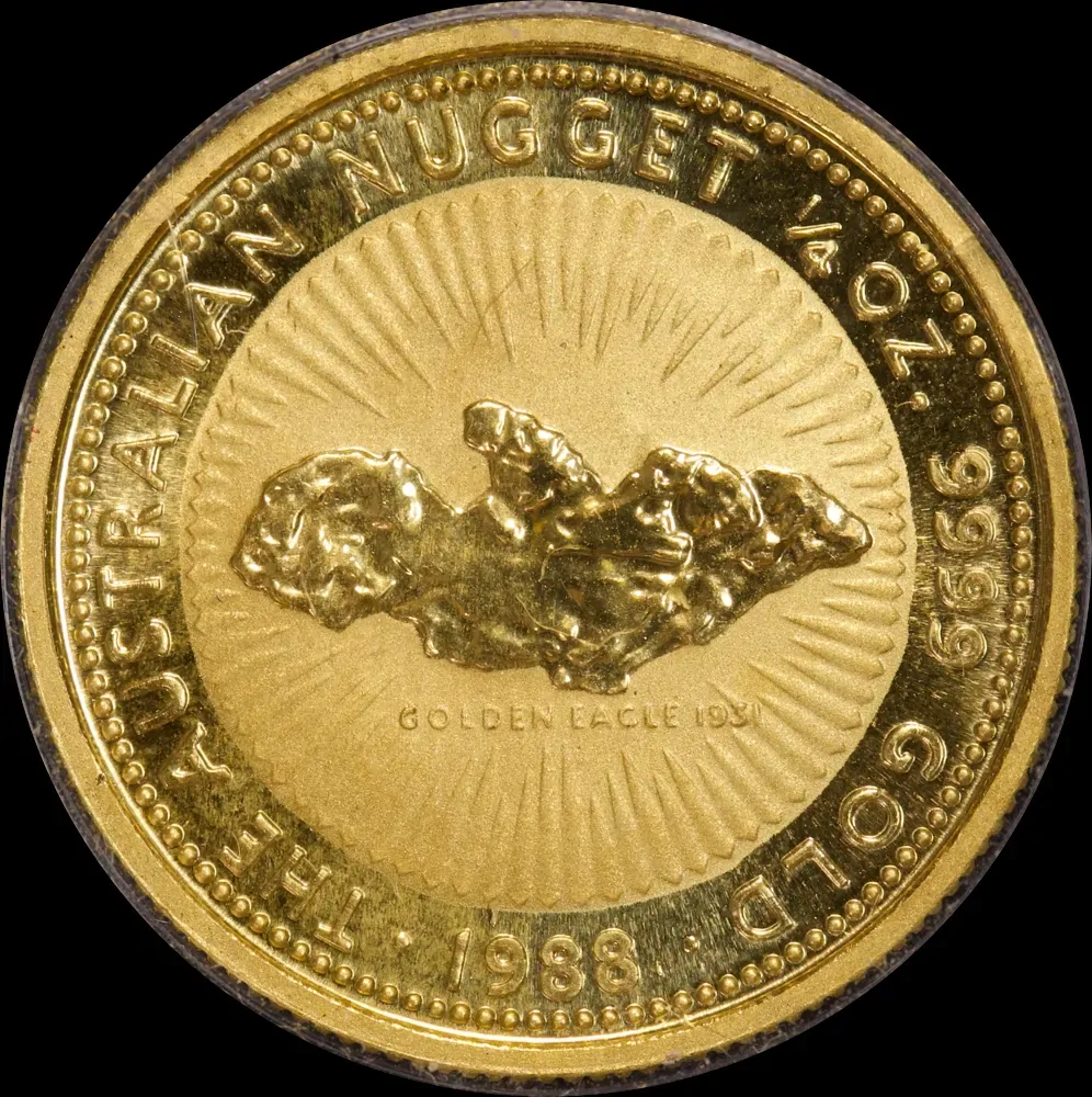 1988 Gold 1/4 Ounce Uncirculated Coin Australian Nugget product image