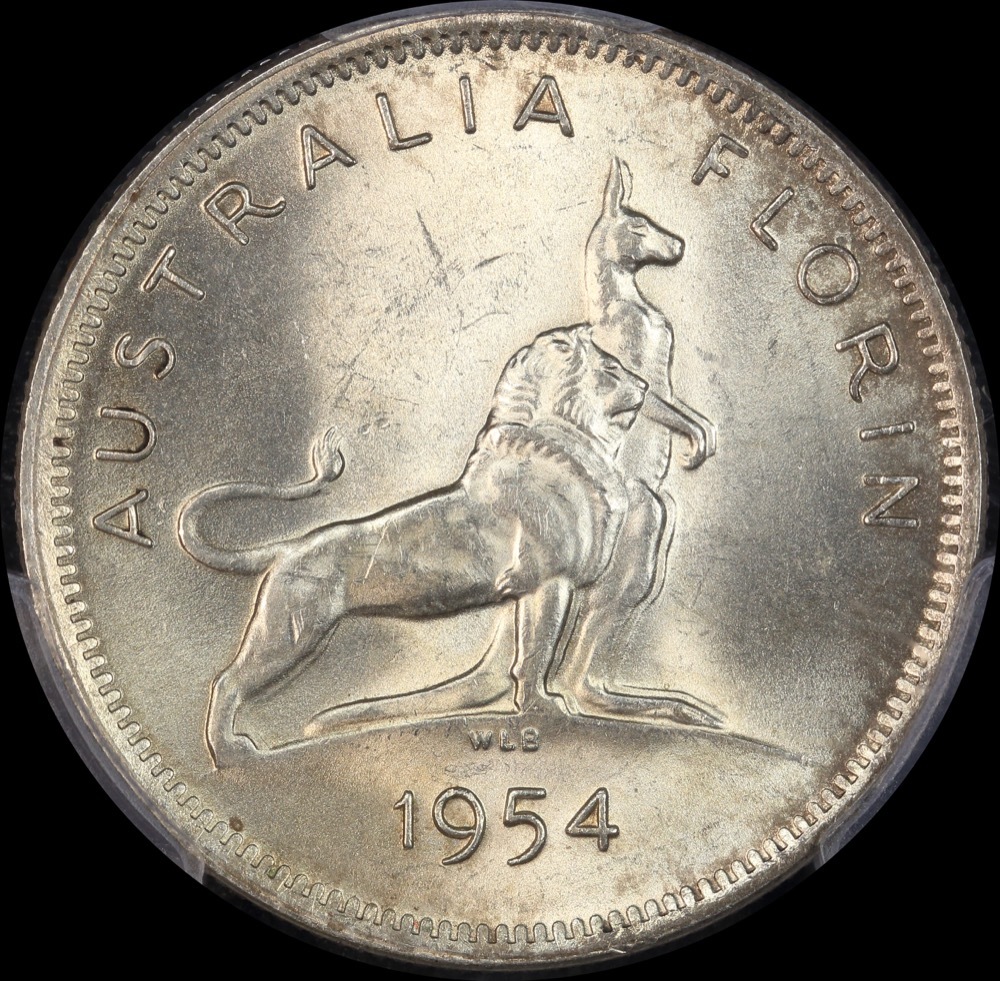 1954 Florin Royal Visit Choice Unc (PCGS MS64) product image