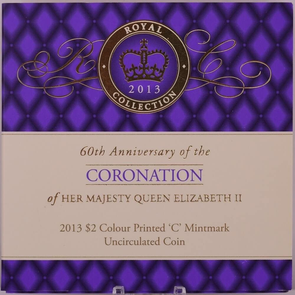2013 $2 Coin Mintmark in Folder Coronation Purple Crown product image