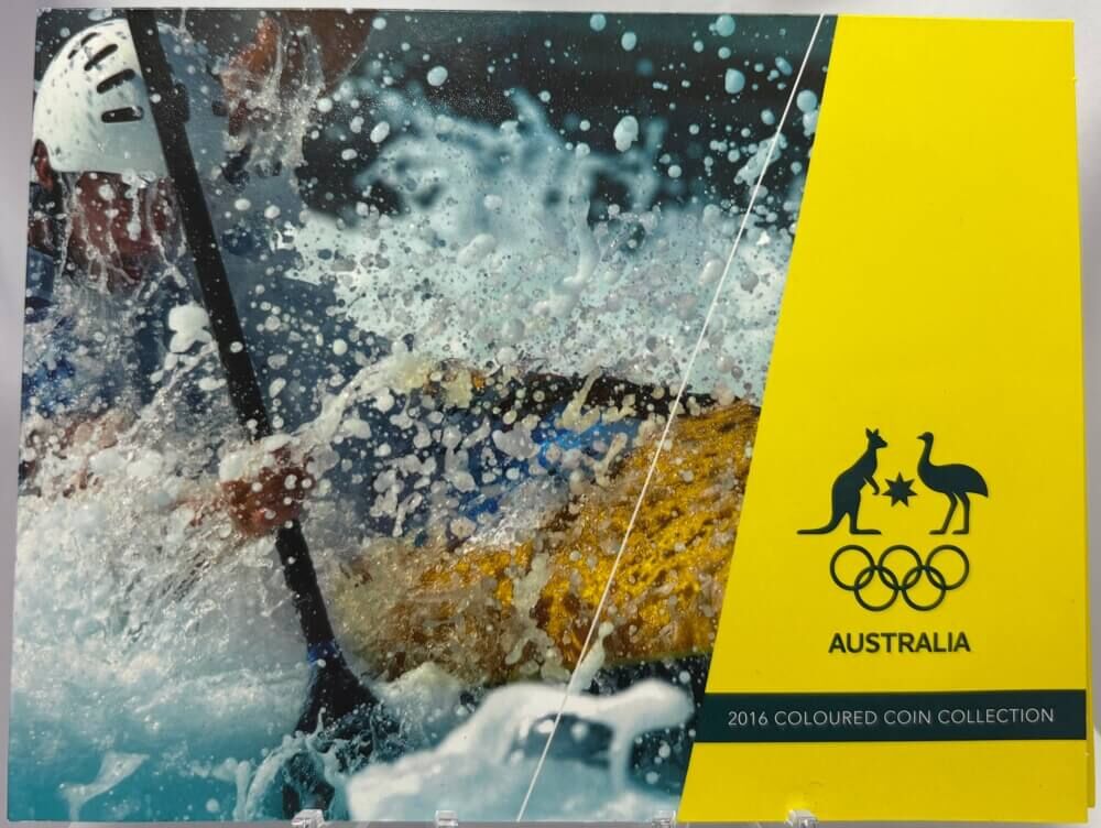 2016 Coloured 2 Dollar 5 Coin Set Australian Olympic Team - Canoeing product image